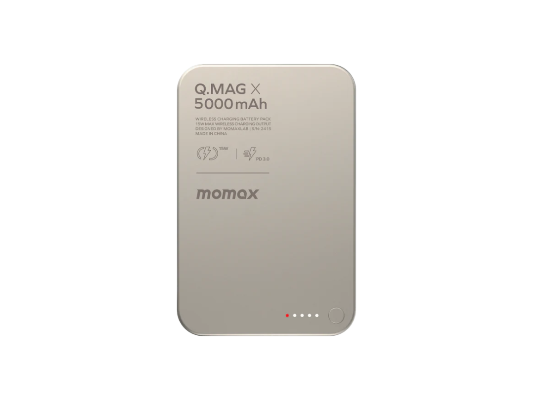 Buy Momax Q.Mag X 5000mAh Magnetic Wireless Power Bank - Grey - Gen 2 in Qatar