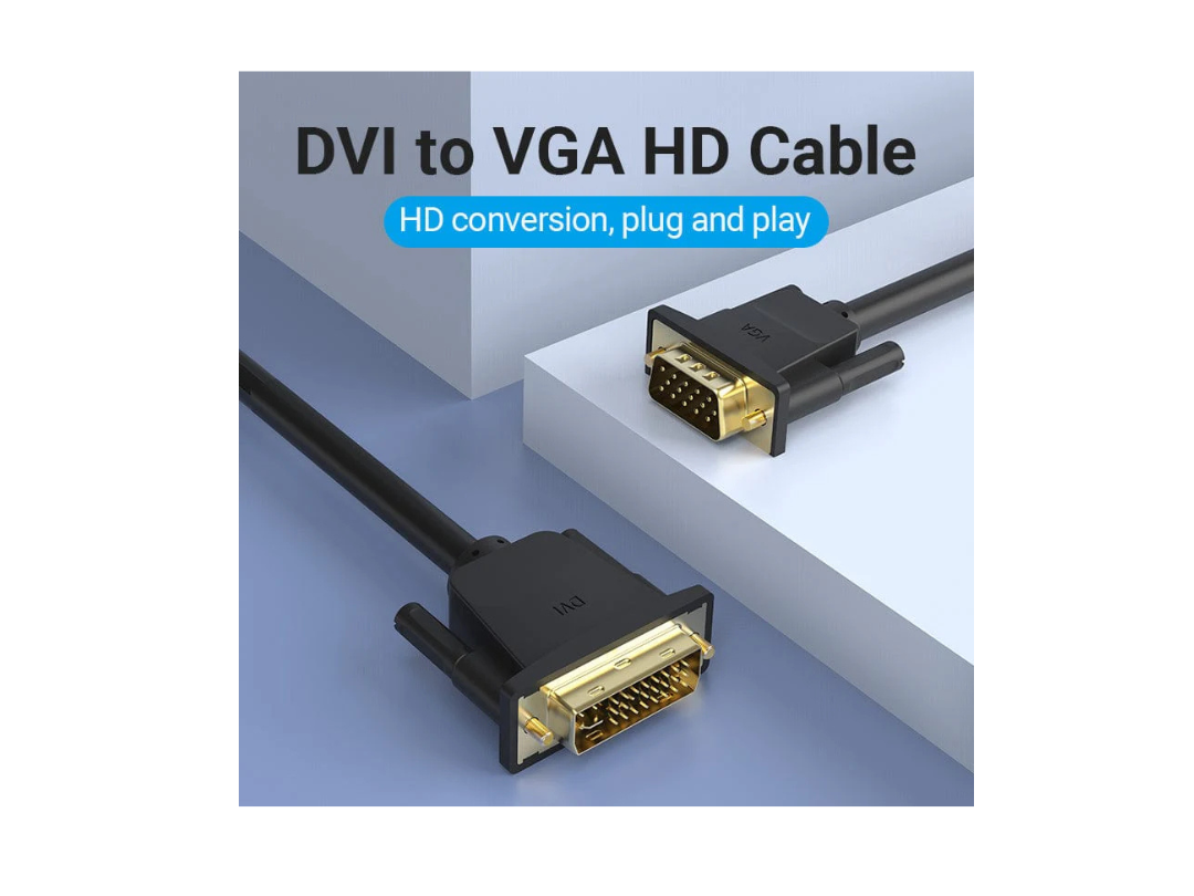 Buy Vention DVI (24+5) to VGA Cable 1.5M for Laptop, TV in Qatar