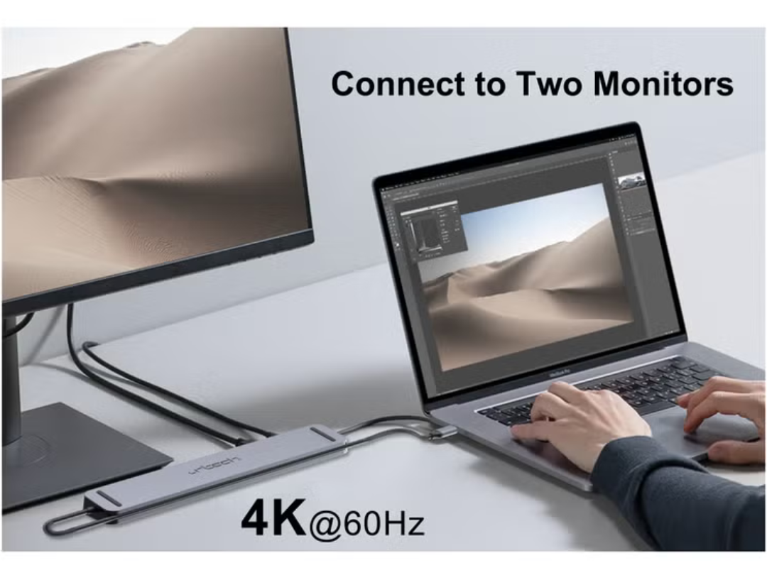 URTECH 11-in-1 Premium USB-C Docking Station | 8K Video | 10Gbps Ethernet | Dual HDMI | 100W Power Delivery | Executive Tech Hub - HUB11-USB-100W