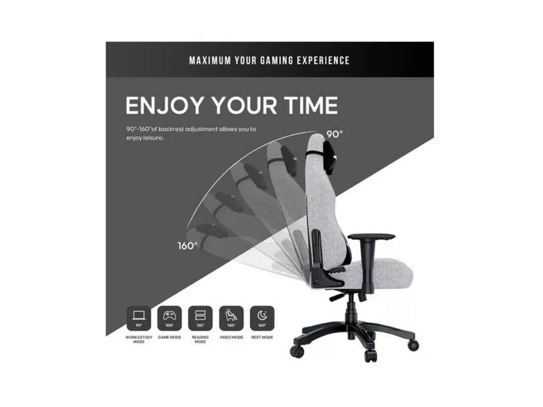 AndaSeat LUNA Large Gaming Chair - Premium Grey, Ergonomic, Adjustable