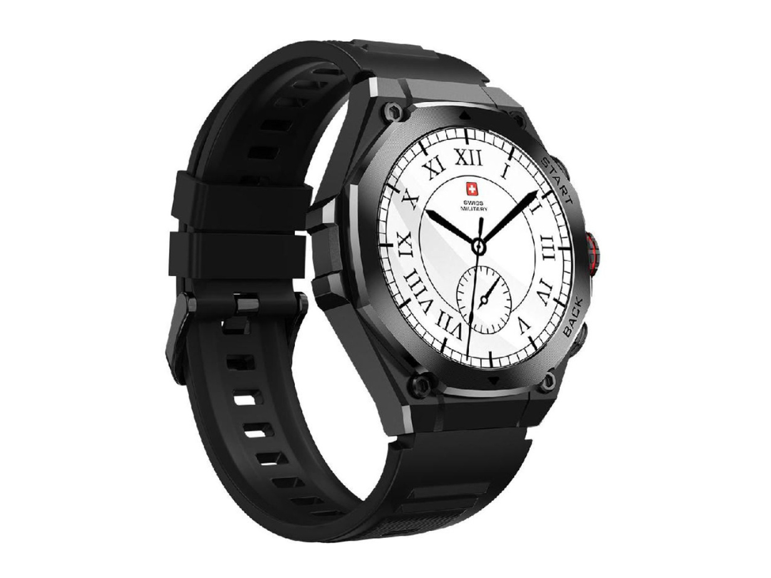 Swiss Military DOM 6 Smartwatch Black Gunmetal Stainless-Steel Strap