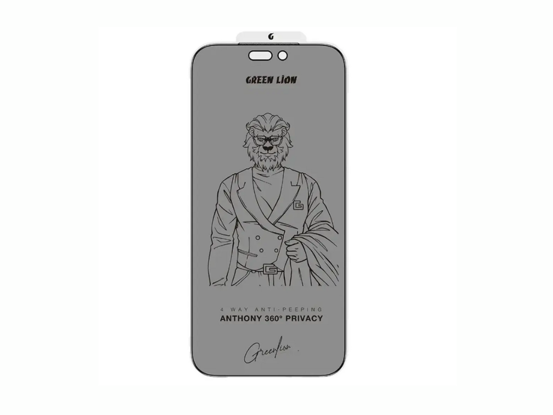 Green Lion iPhone 17 Pro/ 17 Pro Max Anthony 360° Privacy Screen Protector - Black Edge/Privacy