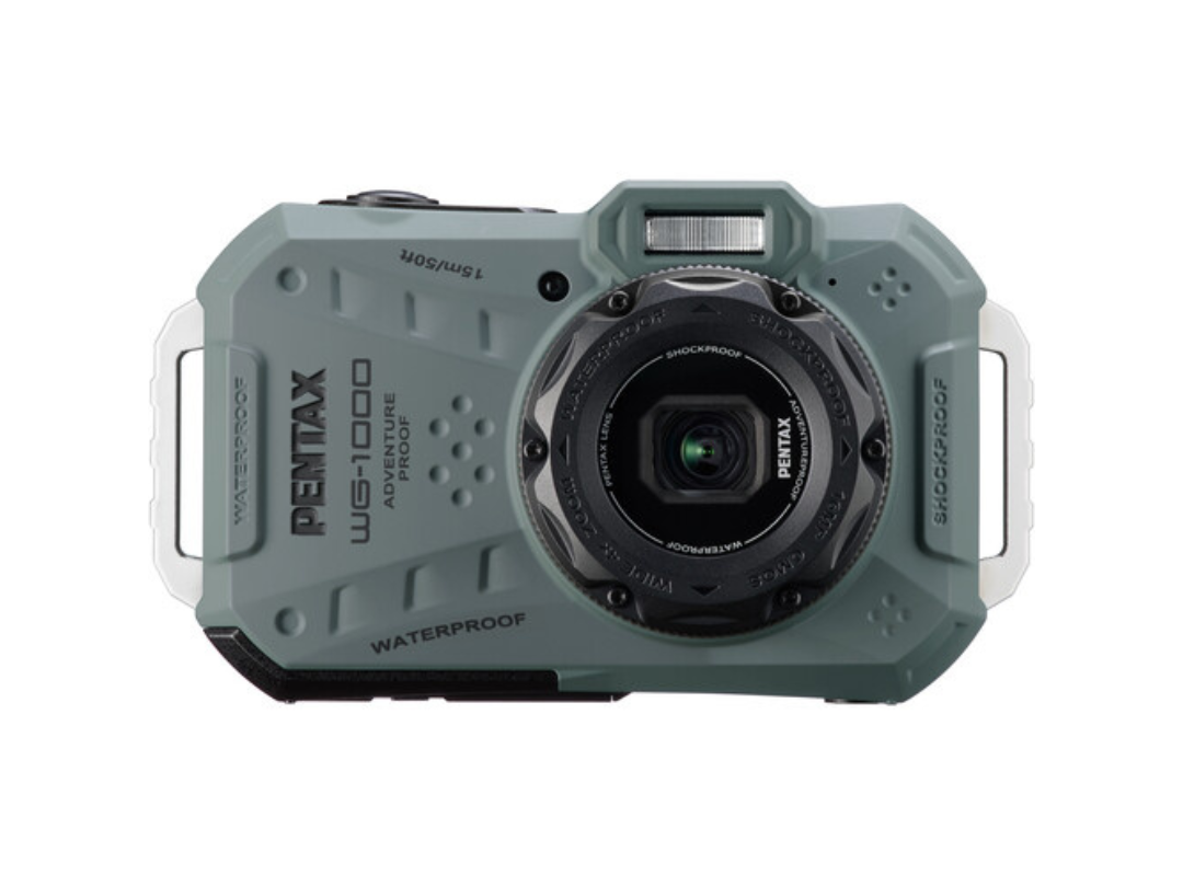 Ricoh PENTAX WG-1000 Waterproof Digital Camera - 16.3 MP, Olive