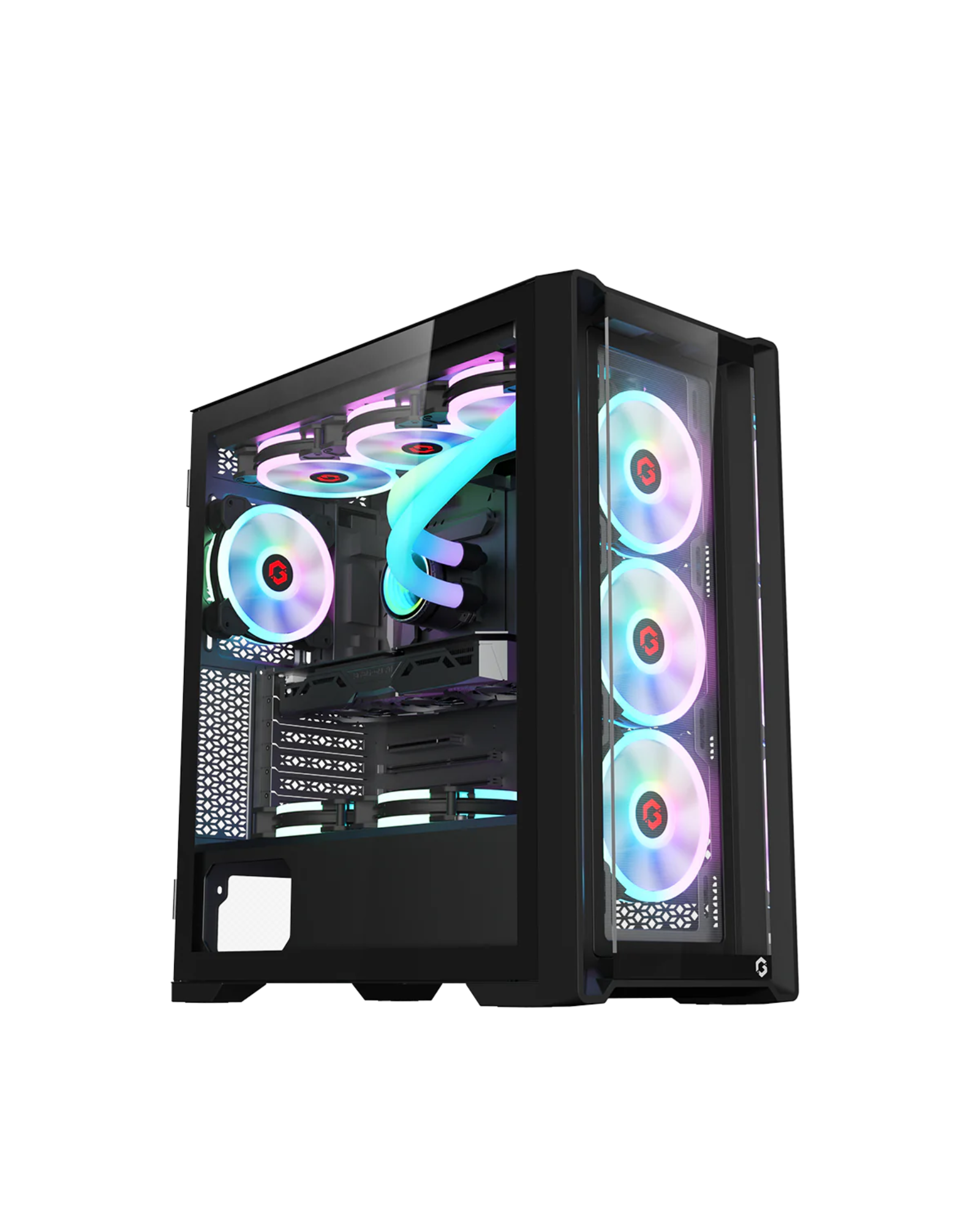 حقيبة ألعاب GAMEON Vortex Midnight Series Mid Tower - أسود 