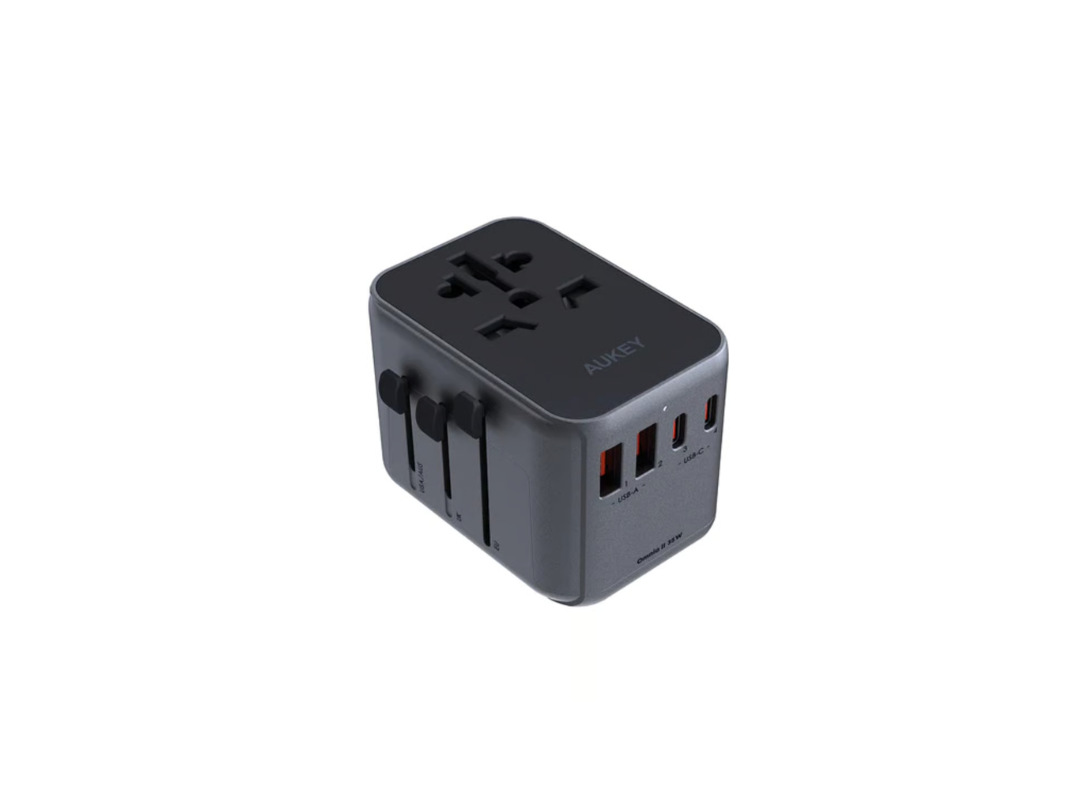 Buy Aukey PA-TA07 Universal Travel Adapter 35W - 3xUSB-C 2xUSB-A in Qatar