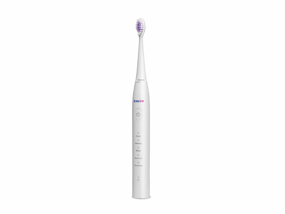 B.Well PRO 850 Electric sonic toothbrush, 60 days without recharging, 5 operation modes, 2 brush heads, USB cable, handbag, without adapter B.Well PRO 850 Electric sonic toothbrush, 60 days without recharging, 5 operation modes, 2 brush heads, USB cable, handbag, without adapter