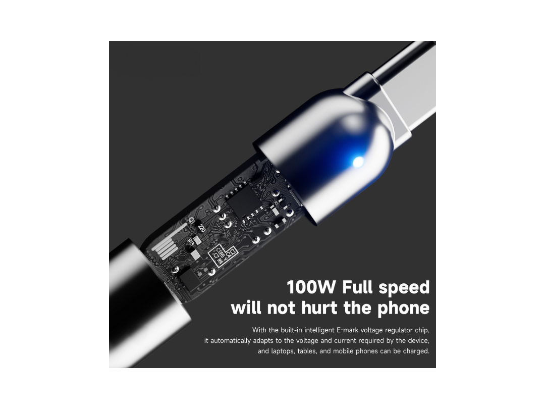Buy URTECH 100W USB-C Spring Cable | LED | in Qatar