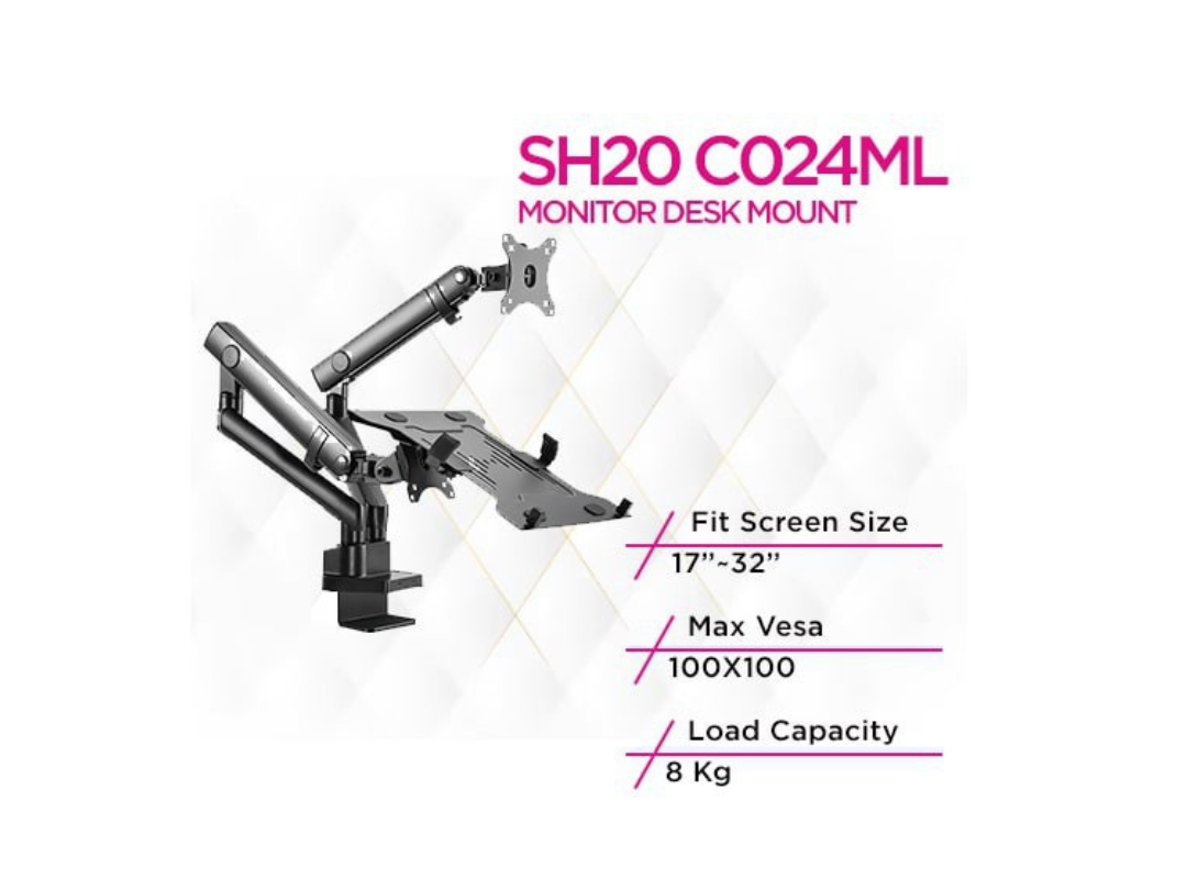 Buy Skill Tech SH20 C024ML Monitor Arm with Laptop Holder in Qatar
