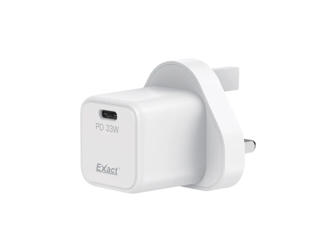 Exact 33W USB-C Charger Mini Power Gan PD Mobile Charging Adapter (Type C) - EX1097