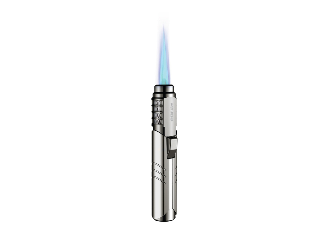 Green Lion Jet Flame Windproof Lighter – Silver | Butane Torch Qatar
