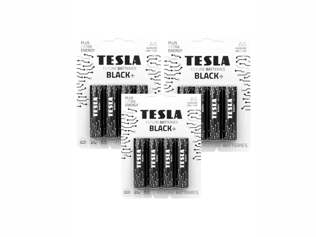 Tesla Alkaline Battery AA Black+ LR6 1.5v - 4 pcs set Tesla Alkaline Battery AA Black+ LR6 1.5v - 4 pcs set