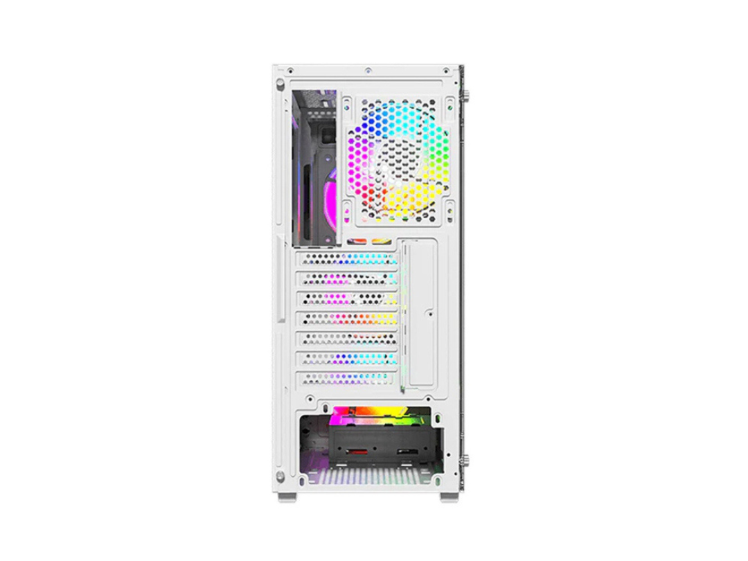 Twisted Minds 03 Apex Mid Tower Case with 3 RGB Fans - White | Qatar