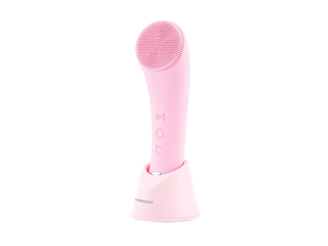 Buy Porodo Sonic Vibration Facial Cleansing Brush – Pink | in Qatar 