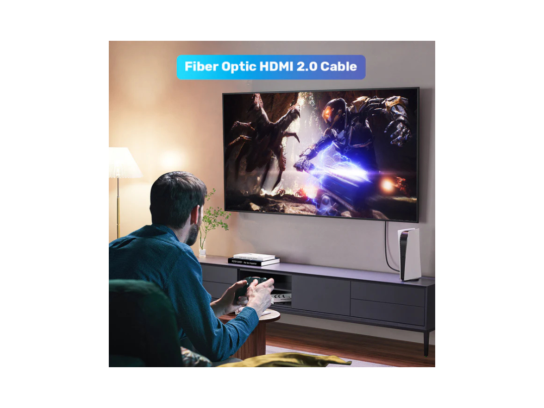 Unitek 15M 4K HDMI 2.0 Fiber Optic Cable - 60Hz, High-Speed, HDR