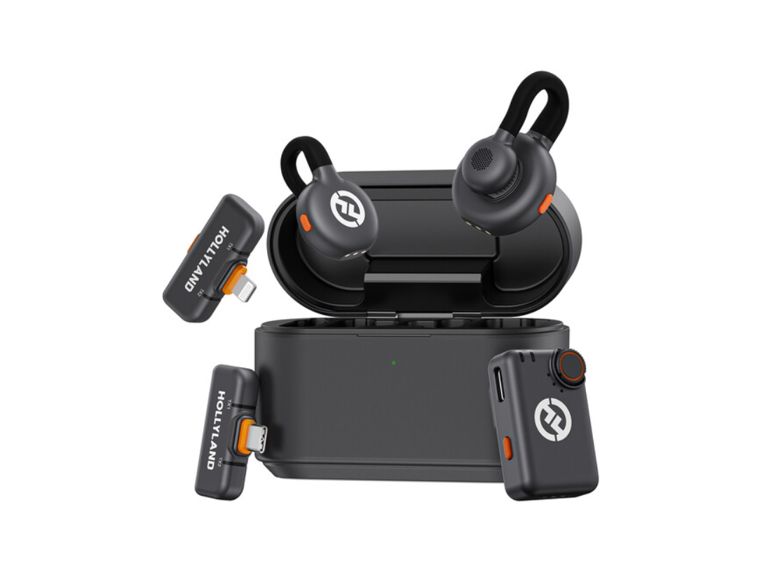 Hollyland LARK M2S Ultimate Combo 2-Person Wireless Microphone System for Cameras and Mobile Devices (2.4 GHz, Space Gray)