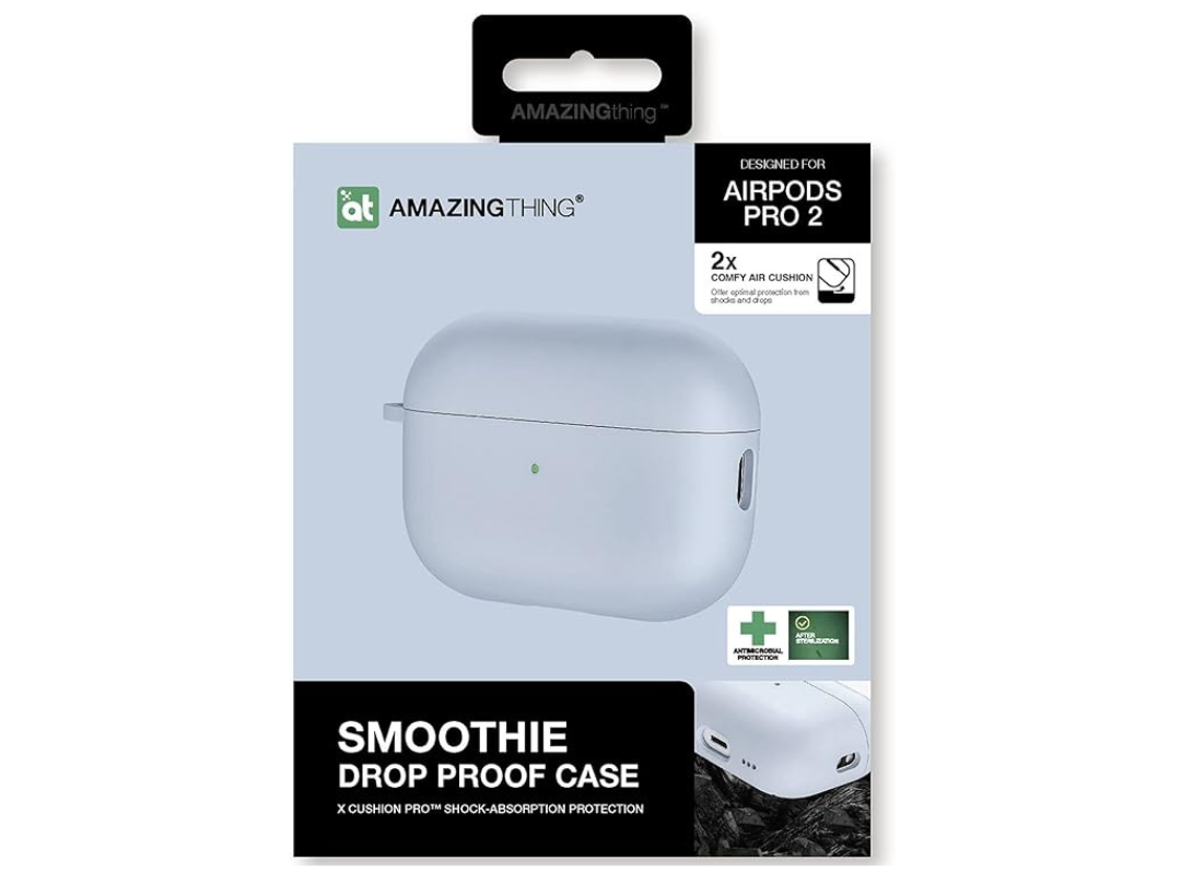 غطاء حماية رائع لسماعات AirPods Pro 2 Smoothie (أزرق فاتح)