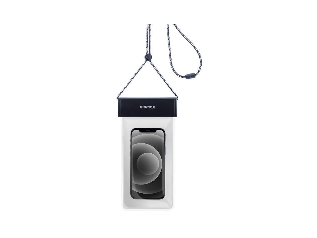 Buy Momax Waterproof Phone Protection Bag with Hanging Cord - Black in Qatar