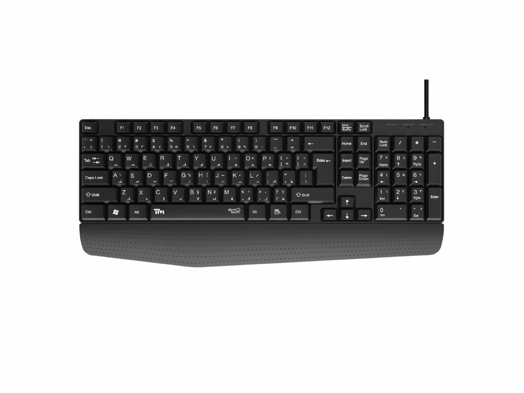 Twisted Minds K12 Kavara Series 2in1 Keyboard & Mouse Combo Wired Mode Lightweight - Black - (English / Arabic) Layout