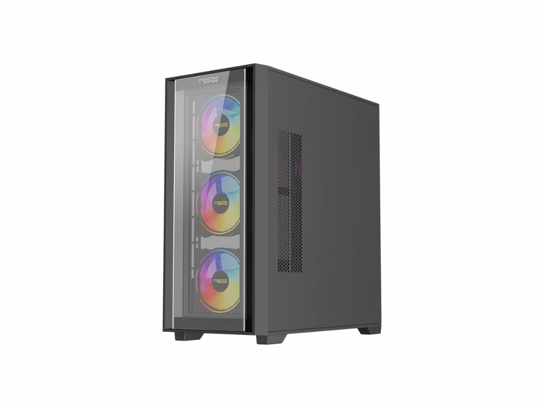 Twisted Minds Storm Rider - 04 Ultimate E-ATX Mid Tower Gaming Case - 4 ARGB Fans included - Black – TM-CT200-B