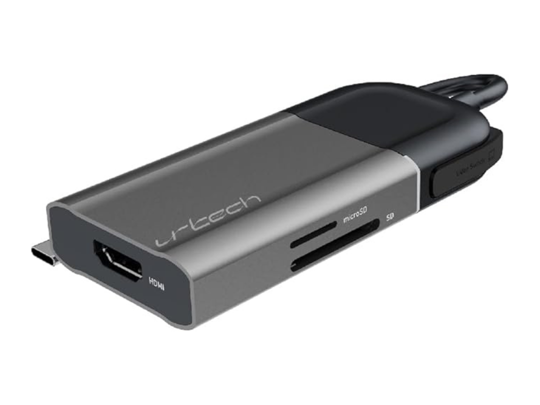 Buy URTECH 6-in-1 USB-C Hub | 4K HDMI + Privacy Switch | in Qatar