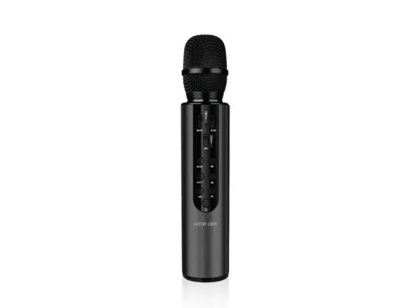 Green Lion Karaoke Microphone - Black | Wireless Bluetooth Speaker