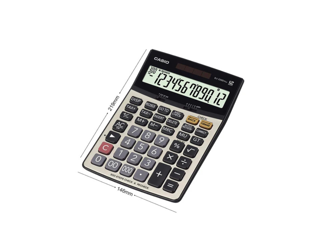 Buy Casio DJ-220D Plus Desktop Calculator, 12 Digits in Qatar