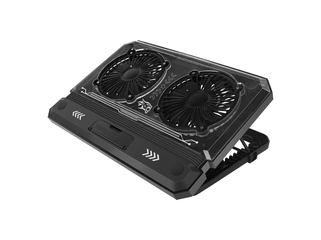 Buy Porodo Gaming Crystal Shell Laptop Cooling Pad – Black | in Qatar