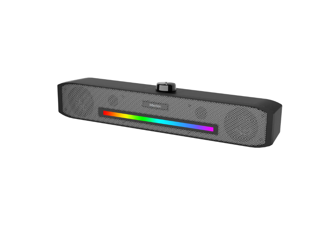 Buy Meetion MT‑SP1001 RGB Strip Desktop Speakers – 2.0 Stereo in Qatar