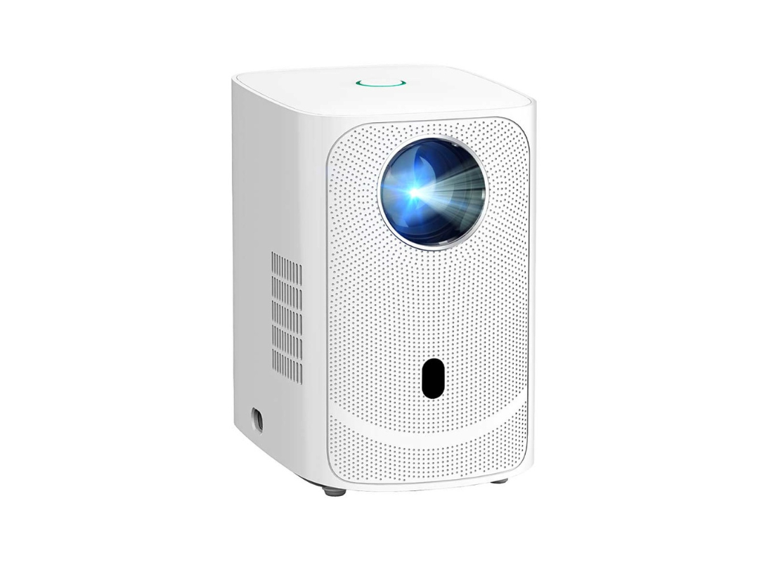 Porodo 720P Projector Android 9 - White | Wi-Fi, Bluetooth, 150” Screen