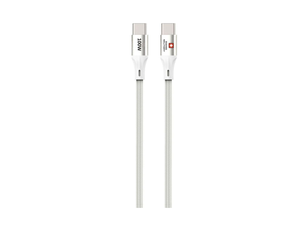Buy Swiss Military 100W USB-C to USB-C 2m Braided Cable | in Qatar