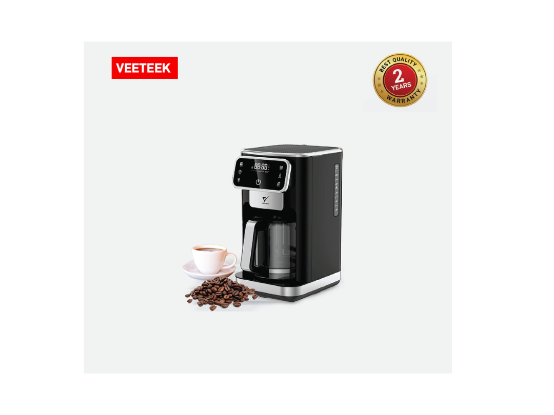 VEETEEK 1.8L Coffee Maker, 12 Cups, Touch Screen - Qatar