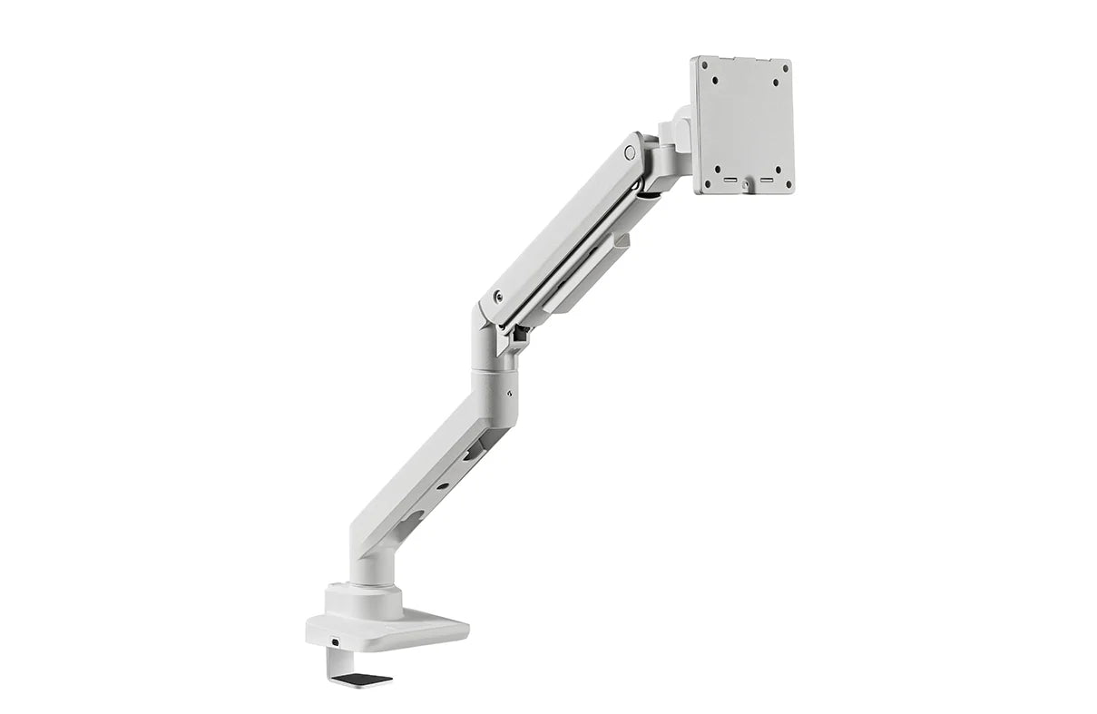 SkillTech - SH69 C012UC - Desk-Mounted Heavy-Duty Gas Spring Monitor Arm With USB-A/USB-C Ports