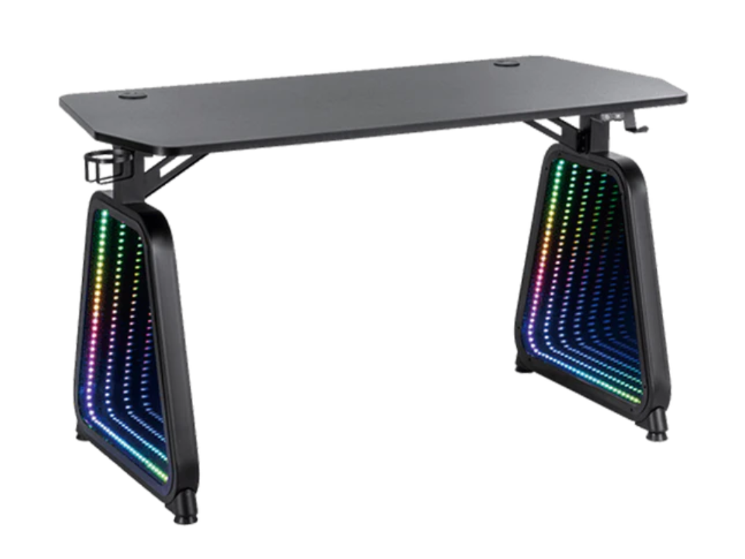 Twisted Minds Infinity RGB Gaming Desk – 120×60 cm | Glass Legs