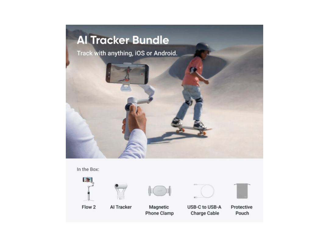 Insta360 Flow 2 AI Tracker Bundle Smartphone Gimbal Stabilizer Qatar