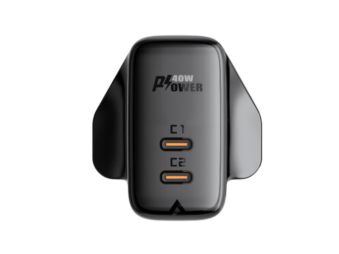 Buy Acefast A12 40W Dual USB-C Fast Charger – UK Plug | in Qatar 