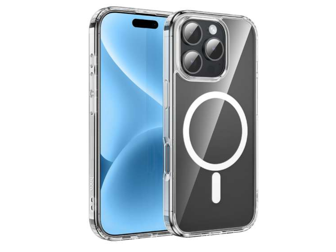 HOCO Magnetic Case for iPhone 16 Pro - Transparent | Shockproof, Slim Design, Wireless Charging Compatible