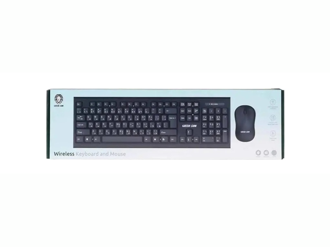 Green Lion Wireless Keyboard And Mouse Combo- Black (GNWS24GKEYMBK) Green Lion Wireless Keyboard And Mouse Combo- Black (GNWS24GKEYMBK)