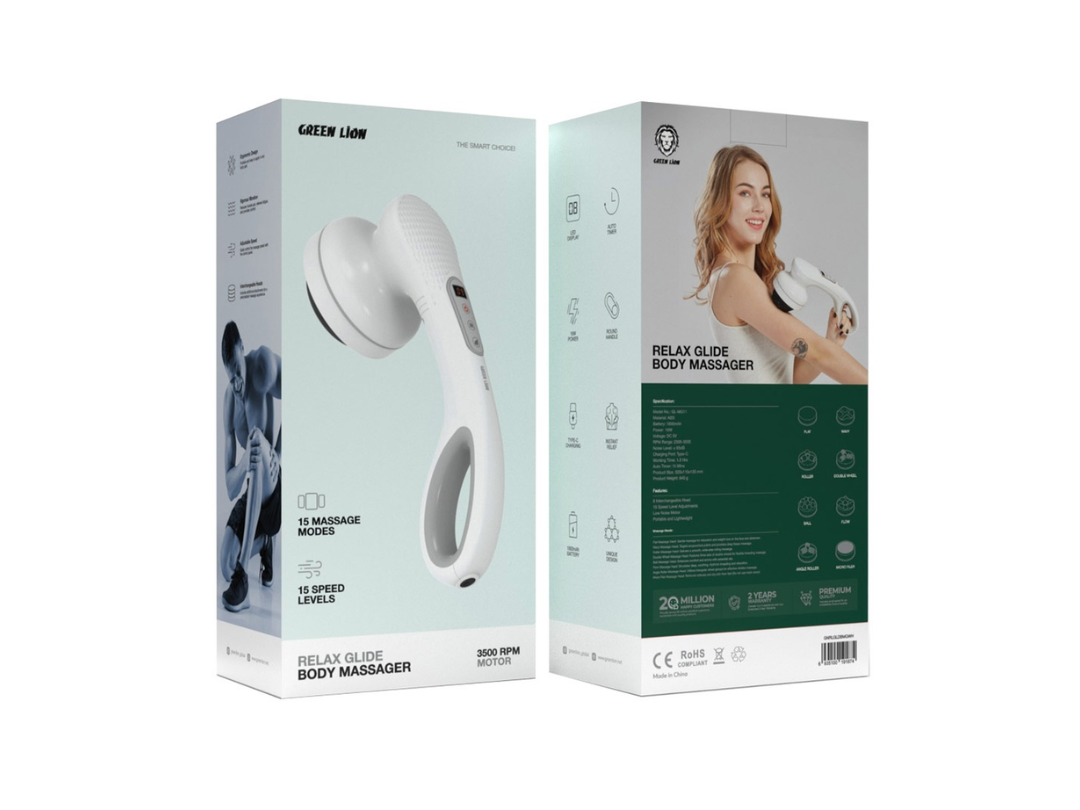 Green Lion Relax Glide Body Massager - White - GNRLGLDBMGWH Green Lion Relax Glide Body Massager - White - GNRLGLDBMGWH