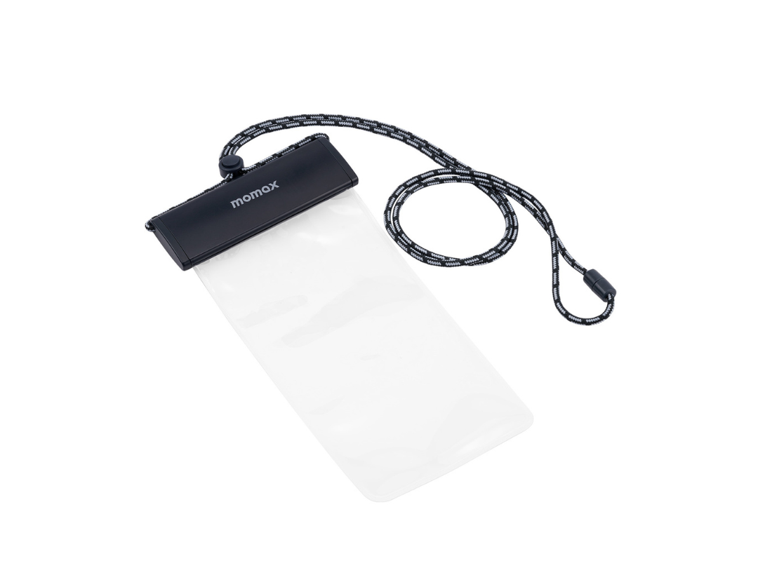 Buy Momax Waterproof Phone Protection Bag with Hanging Cord - Black in Qatar