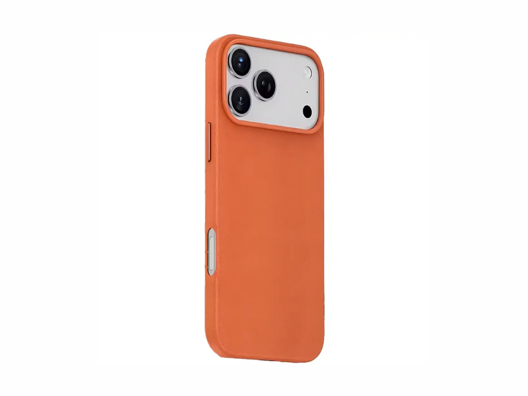 Green Lion iPhone 17 Pro Max Leather MagSafe Case (Black/Orange/Blue)