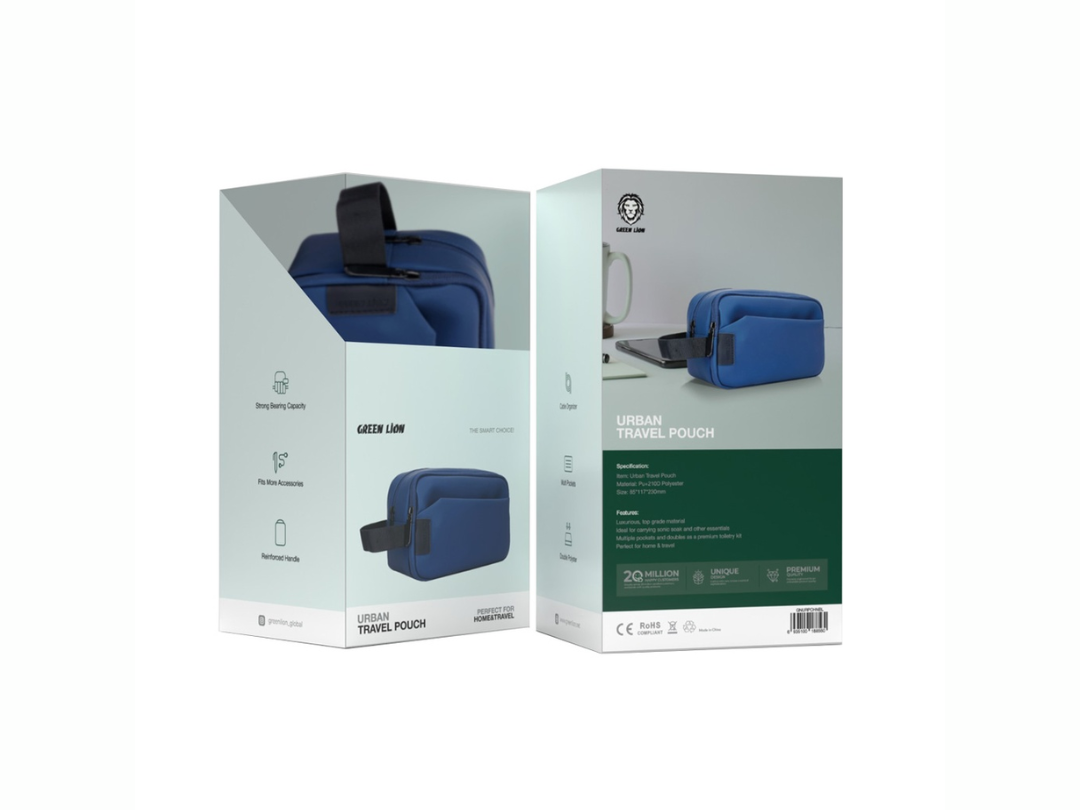 Green Lion Urban Travel Pouch Bag - Blue (GNURPCHNBL) Green Lion Urban Travel Pouch Bag - Blue (GNURPCHNBL)