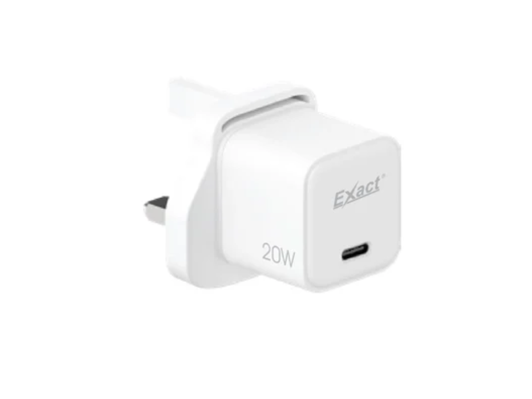 Buy Exact 20W PD GaN Fast Charger with USB-C Cable – EX1211 in Qatar