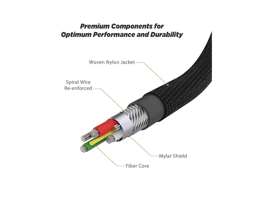 كابل SCOSCHE StrikeLine® Premium المضفر USB-C إلى Lightning بطول 1.2 متر (معتمد من Apple MFi) للشحن والمزامنة - iPhone/iPad