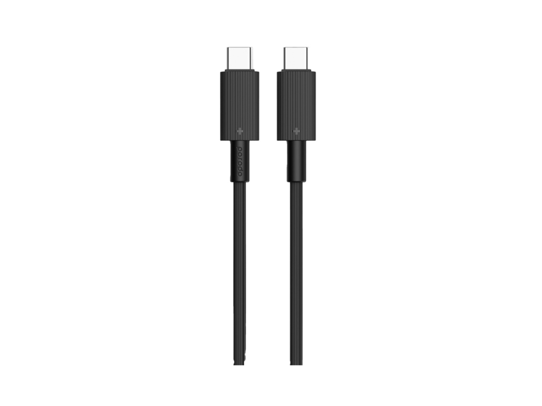 Buy Porodo PD 20W USB-C Wall Charger + Type-C Cable – Black | in Qatar