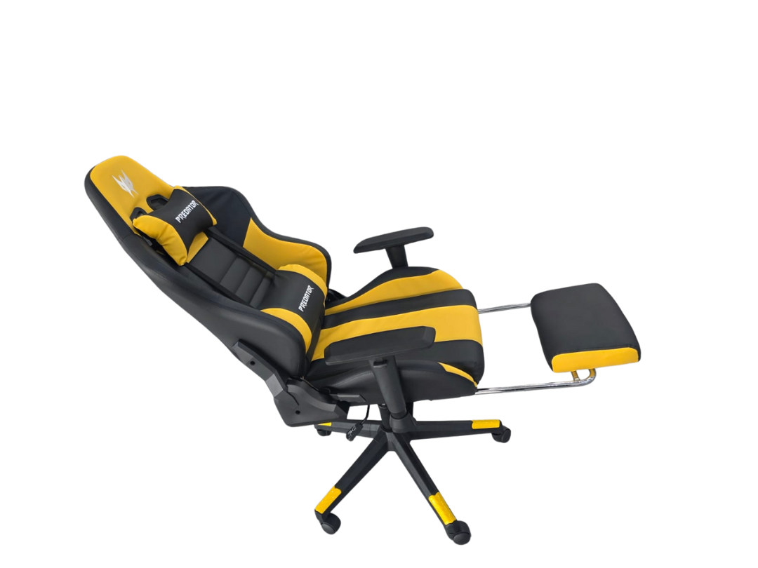 Predator Luxury PVC Leather Gaming Chair With Footrest and Vibrator