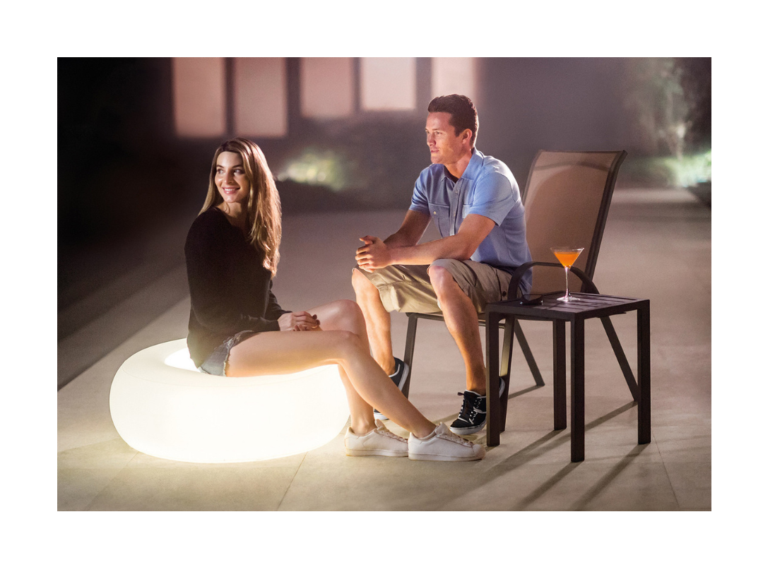 Intex LED Outdoor Ottoman Light – Waterproof & Rechargeable | Qatar