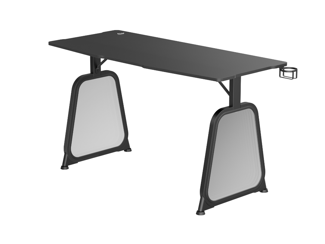 Lumi Infinity Mirror Lighting Gaming Desk (Large Surface) Black, GMD12E-2D Lumi Infinity Mirror Lighting Gaming Desk (Large Surface) Black, GMD12E-2D