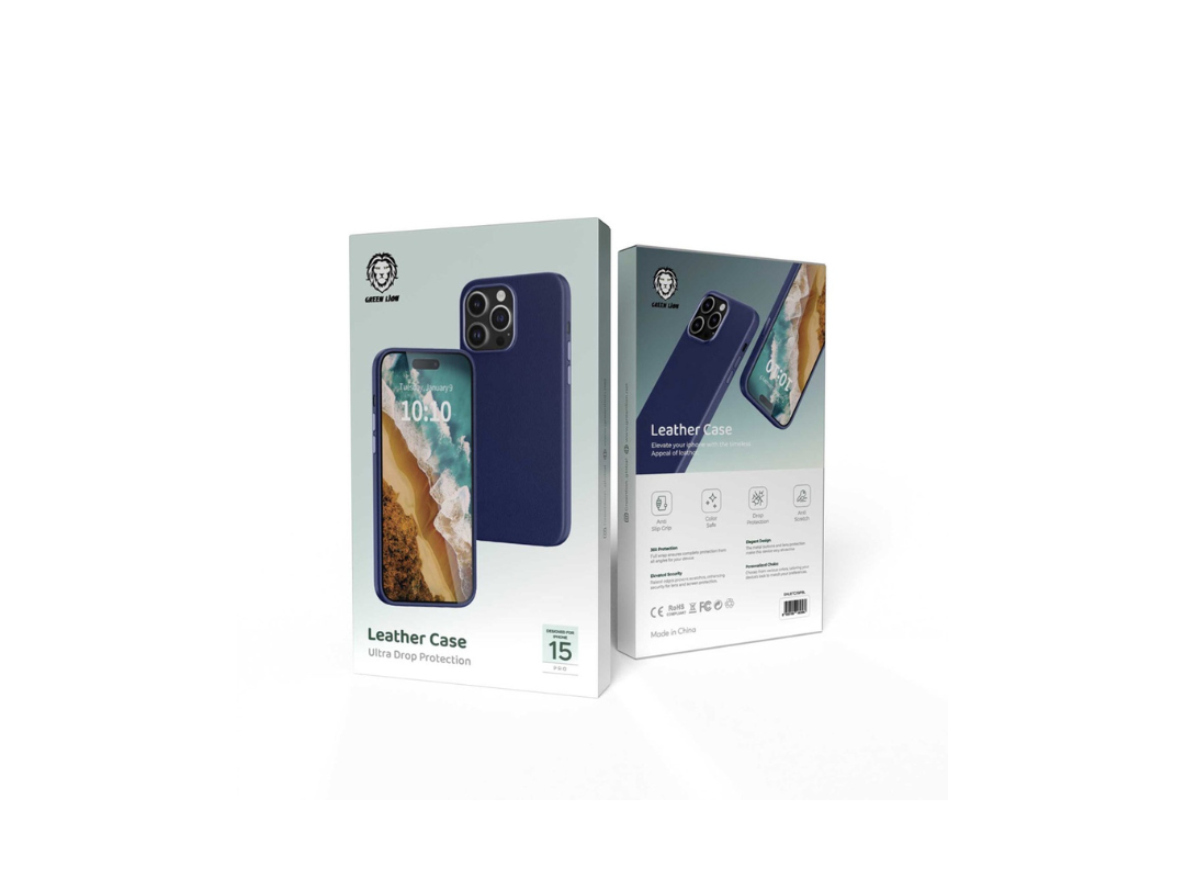 Green Lion iPhone 15 Pro Leather Case in Qatar