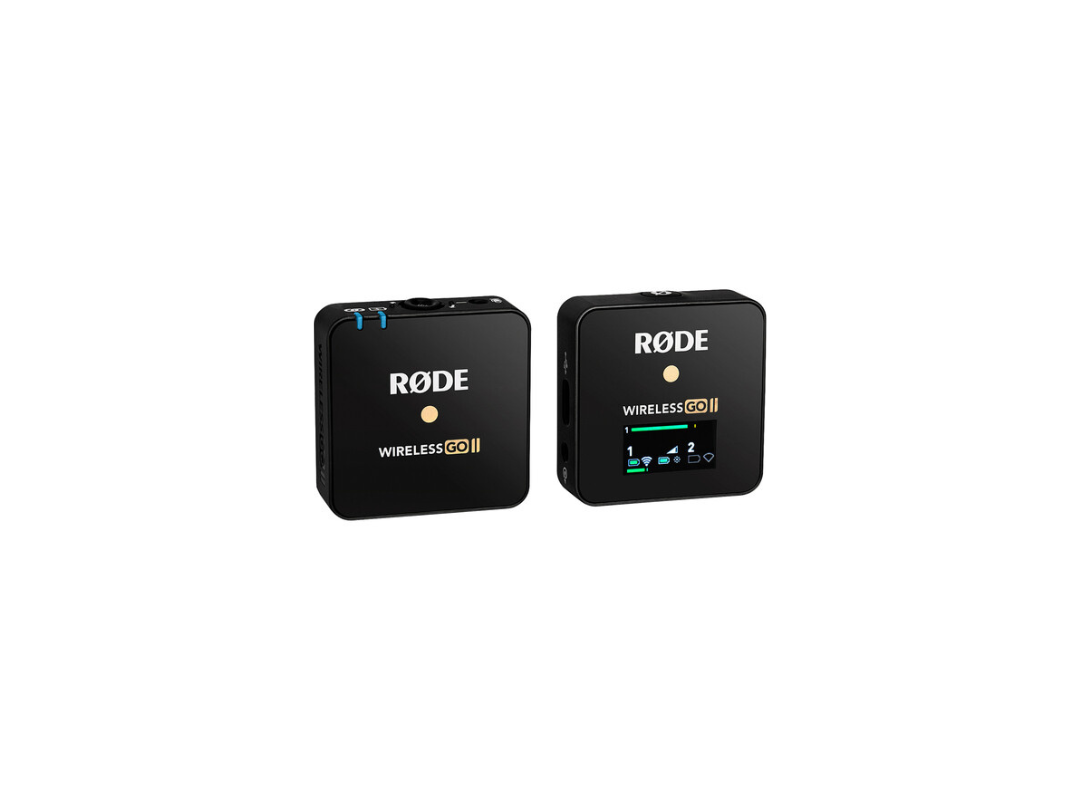 نظام ميكروفون/مسجل لاسلكي رقمي مدمج فردي RODE Wireless GO II (2.4 جيجاهرتز، أسود)