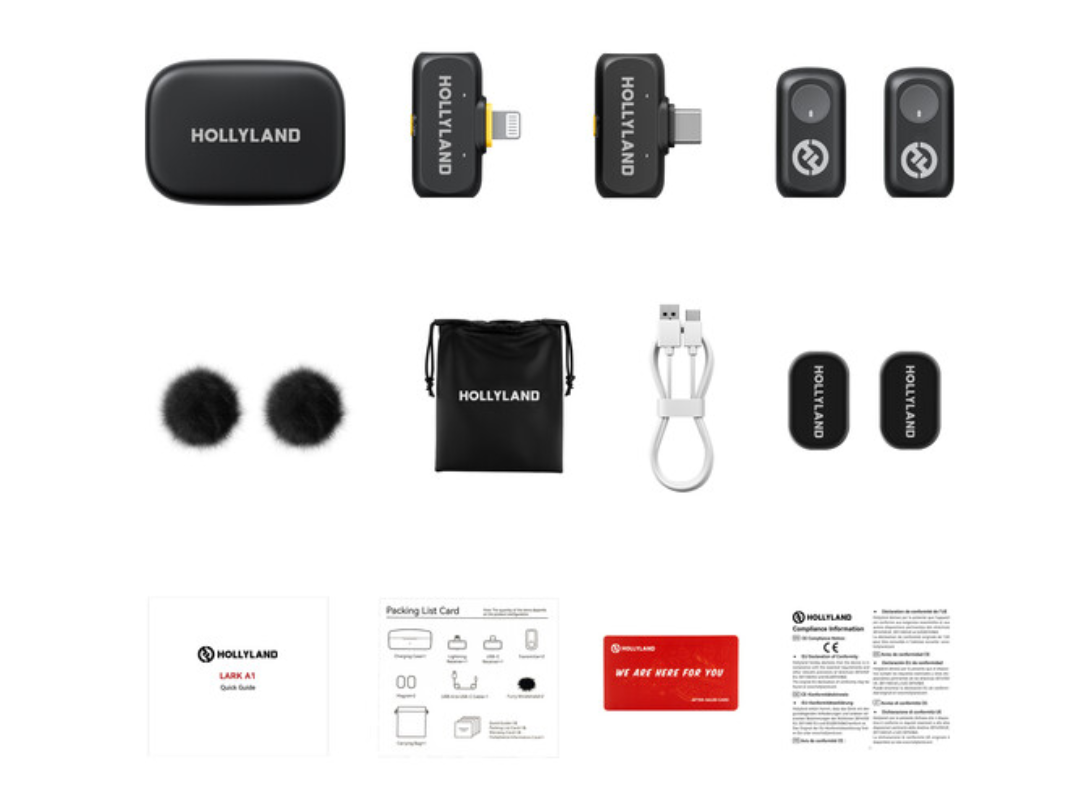 Buy Hollyland LARK A1 Combo Dual Wireless Mic System – in Qatar